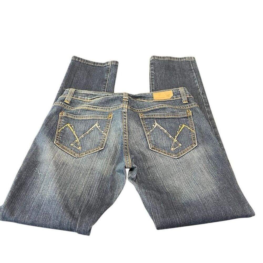 Vigoss Women's Zip Fly Straight Leg Denim Jeans Blue Size 5/6/ 28